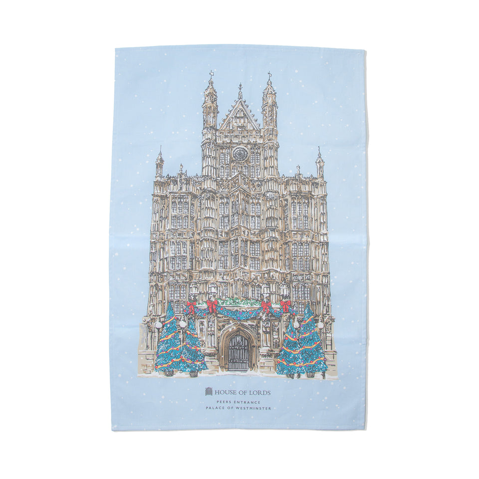 House of Lords Peers Entrance Christmas Tea Towel featured image