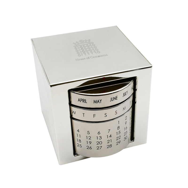 House of Commons Silver Plated Perpetual Calendar