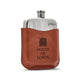 House of Lords Pewter Hip Flask with Leather Cover image 1