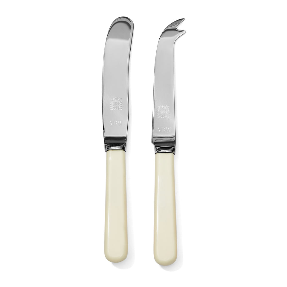 Personalised Sheffield Stainless Steel Butter & Cheese Knife Set featured image