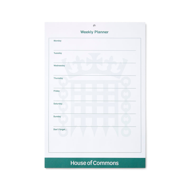 House of Commons Weekly Planner Pad