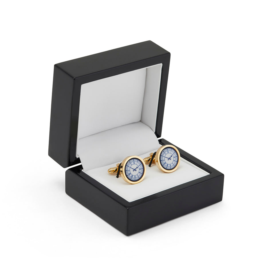 Big Ben Clock Face Gold Cufflinks featured image