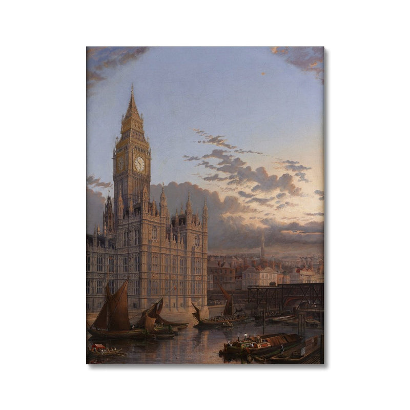 The Building of Westminster Bridge Canvas
