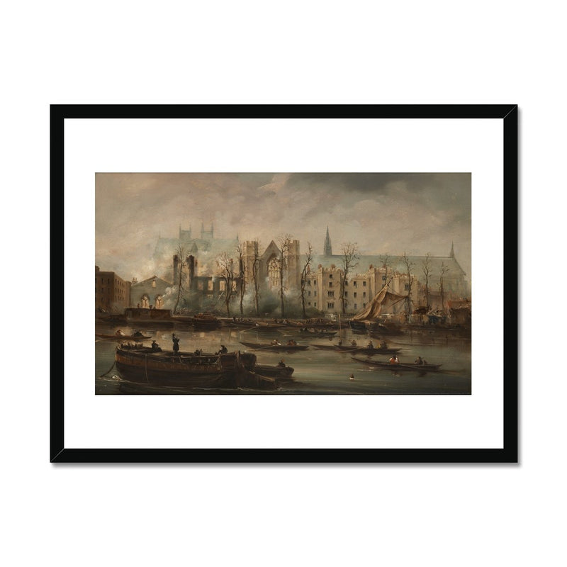 Burning of the Houses of Parliament Framed Print