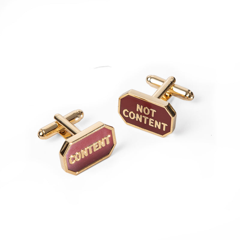 House of Lords Enamel Content/Not Content Cufflinks
