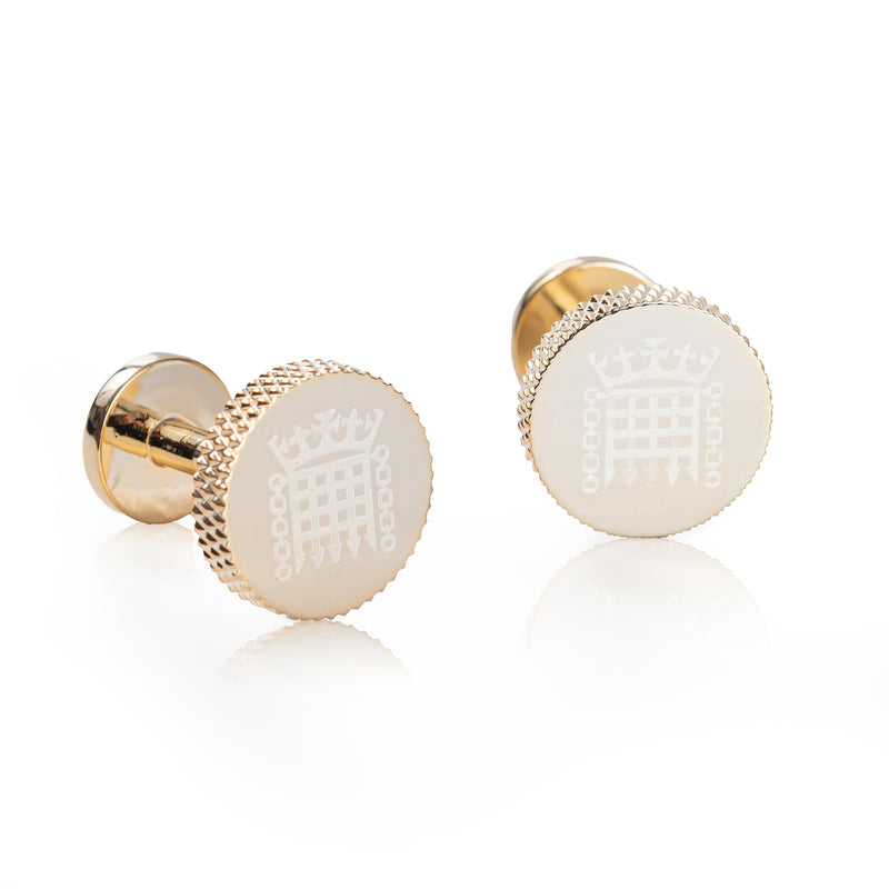 House of Lords Gold-Plated Portcullis Cufflinks