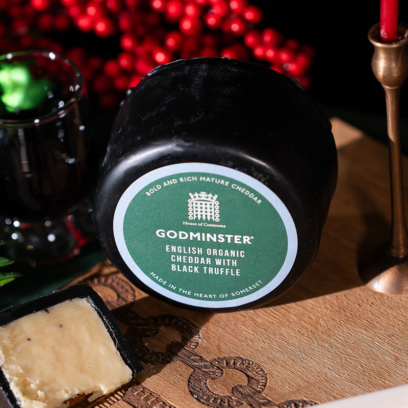 Godminster English Organic Cheddar with Black Truffle