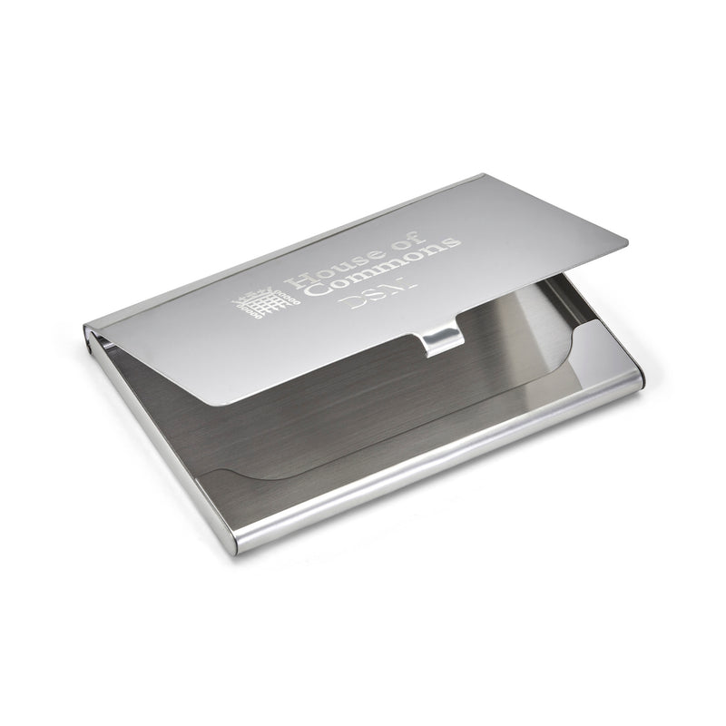 Personalised House of Commons Silver Plated Card Case