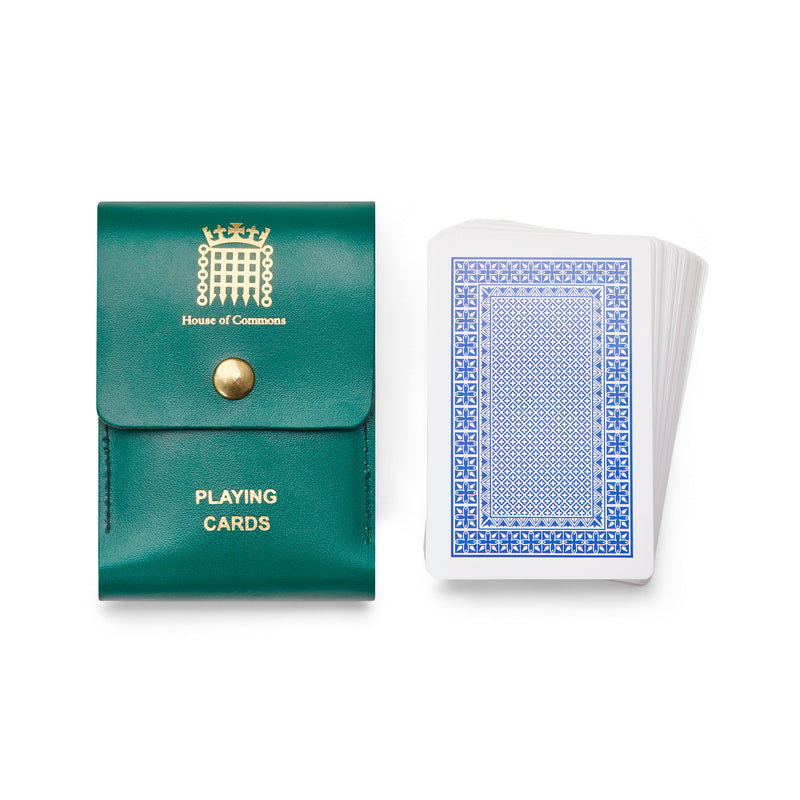 House of Commons Playing Cards in Leather Case