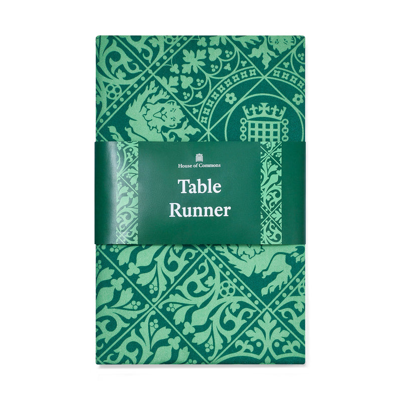 Lion Tile Fabric Table Runner