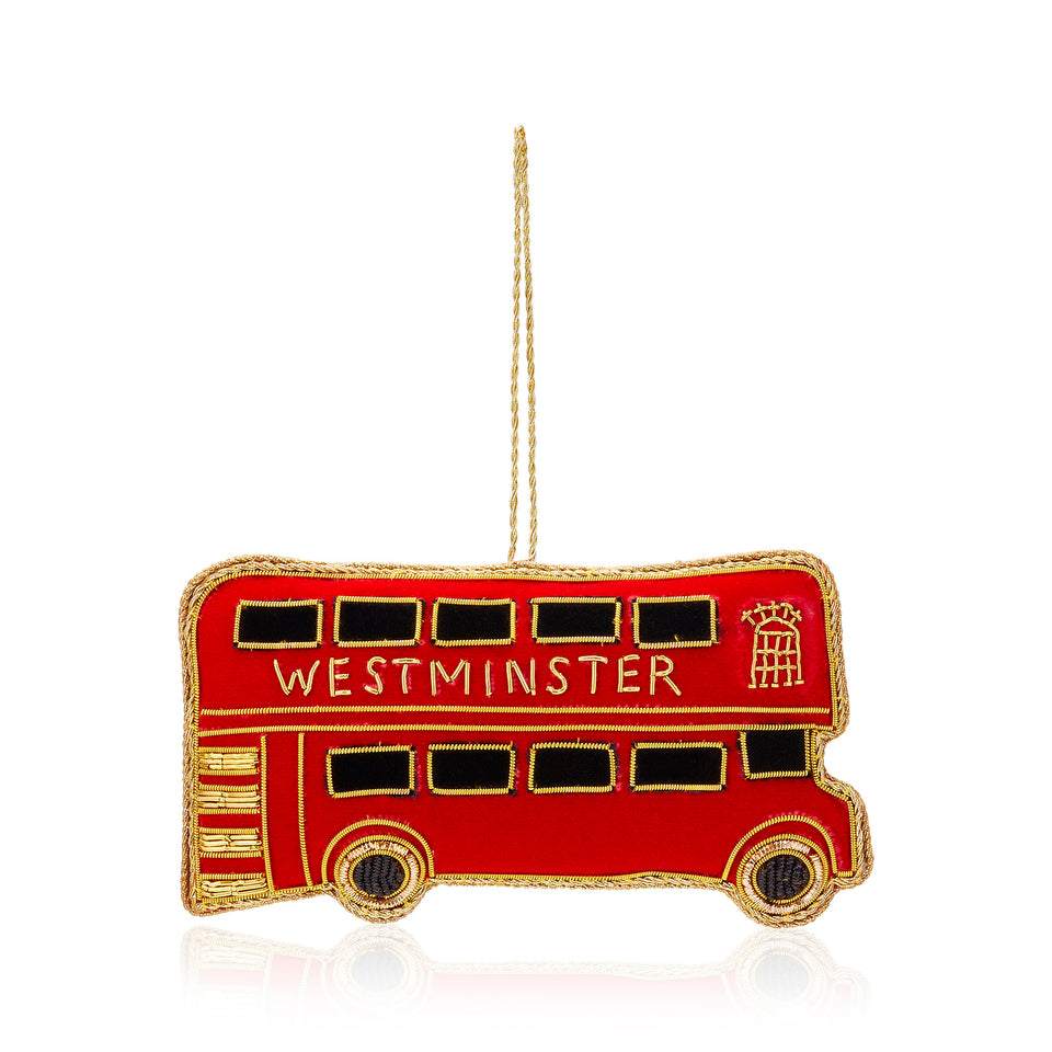 London Bus Embroidered Tree Decoration featured image