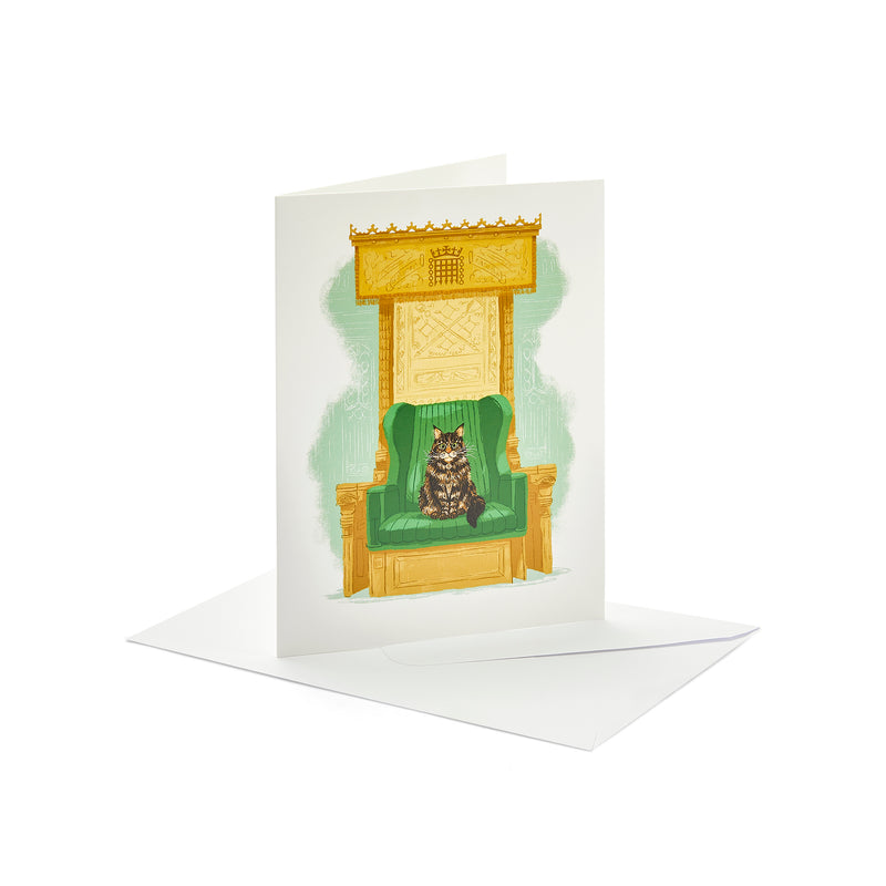 Attlee The Speaker's Cat Greetings Card