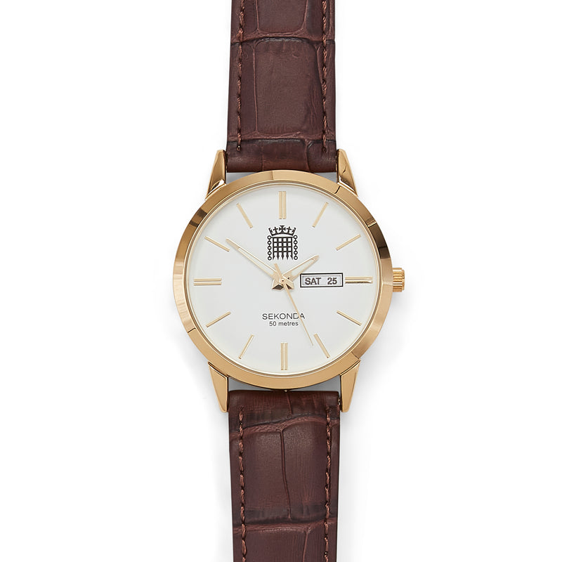 Men's Gold-Plated Portcullis Watch