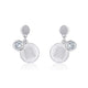 Silver and Cubic Zirconia Portcullis Earrings image 1