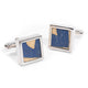 Sterling Silver Encaustic Tile Cufflinks image 1
