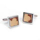 Sterling Silver Encaustic Tile Cufflinks image 2