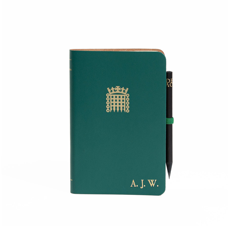 Personalised House of Commons Recycled Leather A6 Pocket Notebook featured image