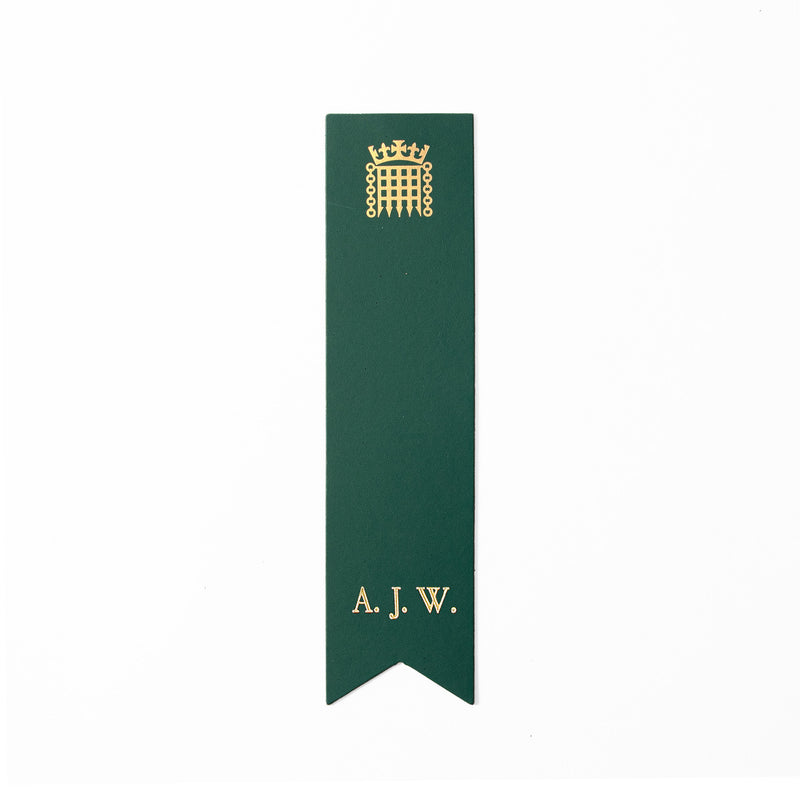 Personalised House of Commons Recycled Leather Flag Bookmark