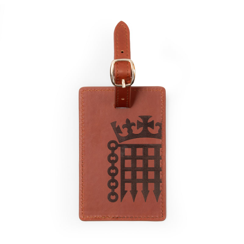 Leather Portcullis Luggage Tag