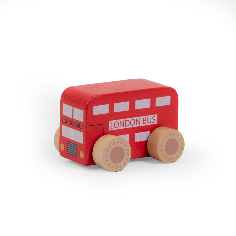 London Bus Wooden Push Along Toy