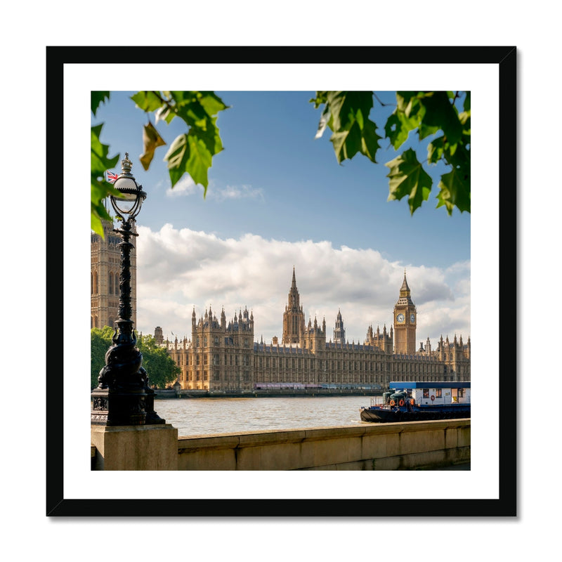 The Palace of Westminster from South Bank Framed Print