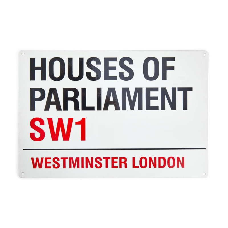 Houses of Parliament Metal Street Sign