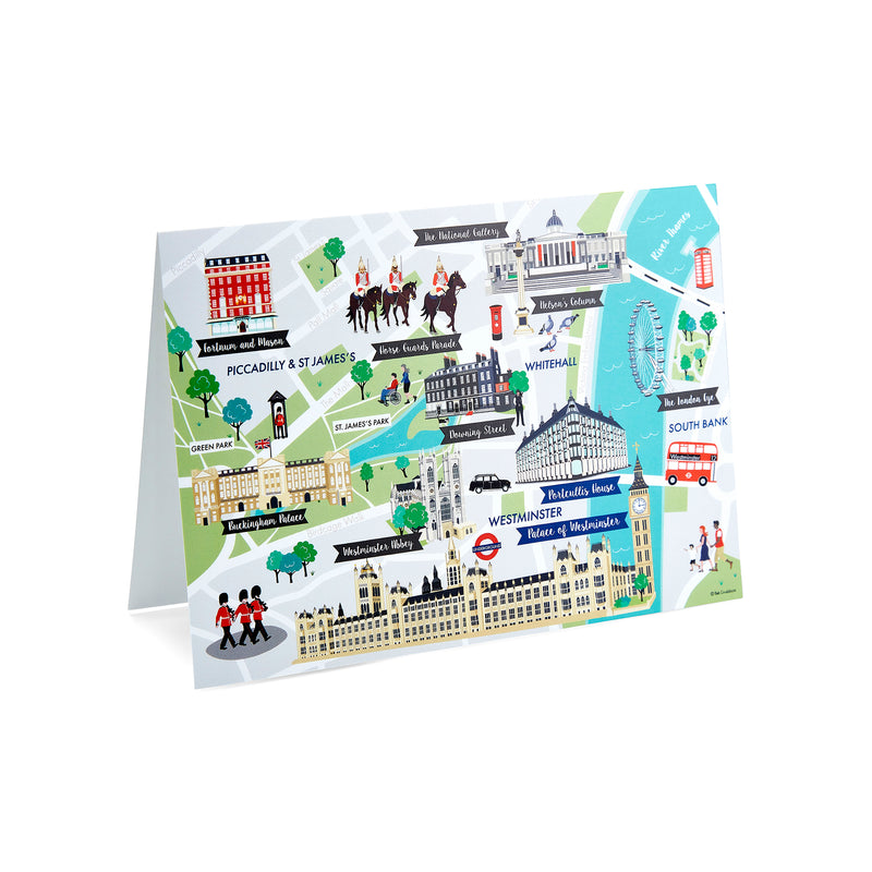 London Map Greetings Card