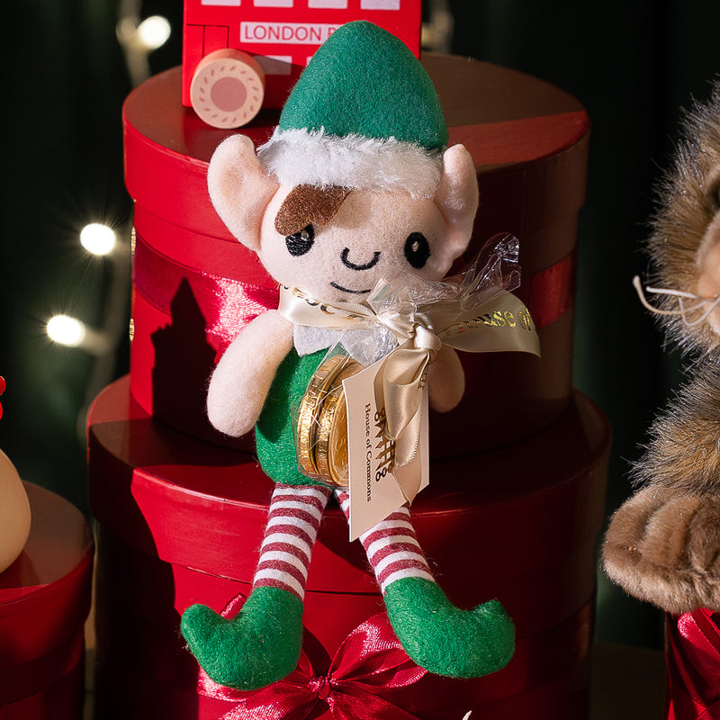 Plush Elf with Chocolate Coins