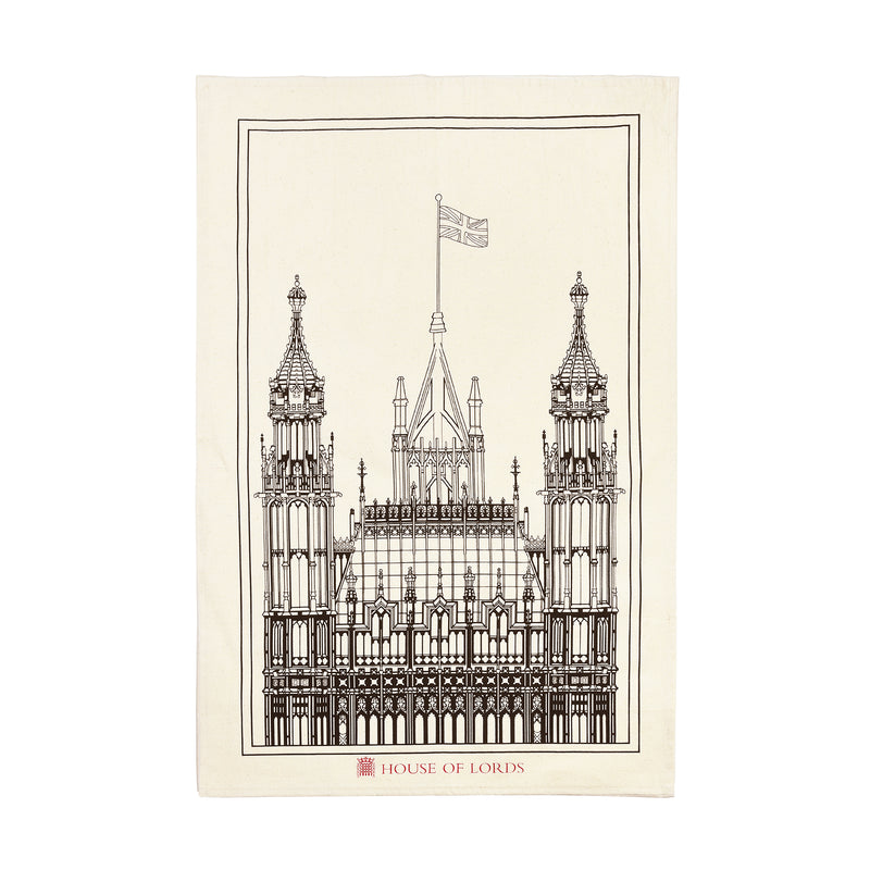 House of Lords Victoria Tower Sketch Tea Towel