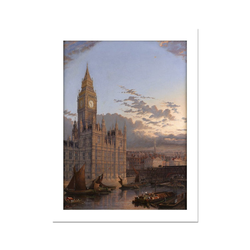 The Building of Westminster Bridge Fine Art Print