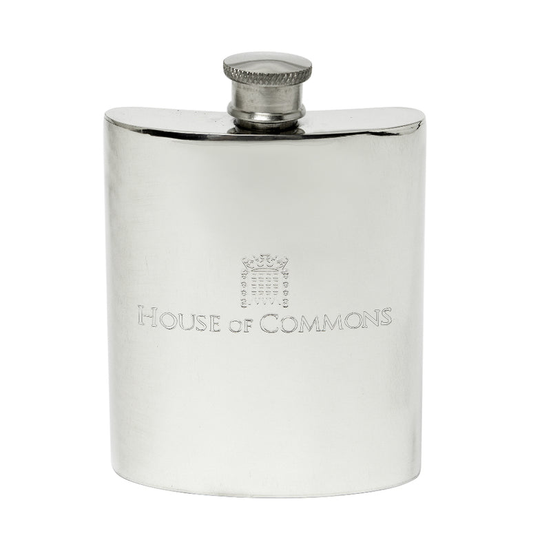 House of Commons Pewter Hip Flask