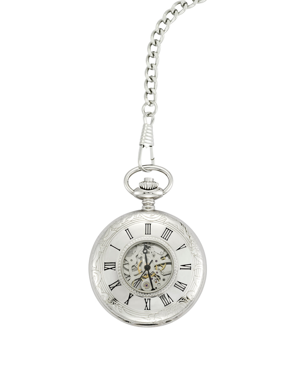 Chrome Plated Half Hunter Pocket Watch featured image