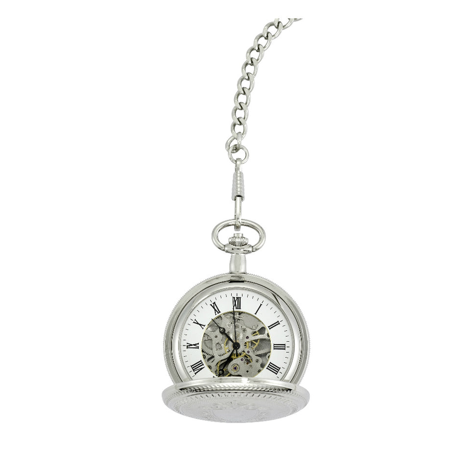 Chrome Plated Full Hunter Pocket Watch featured image
