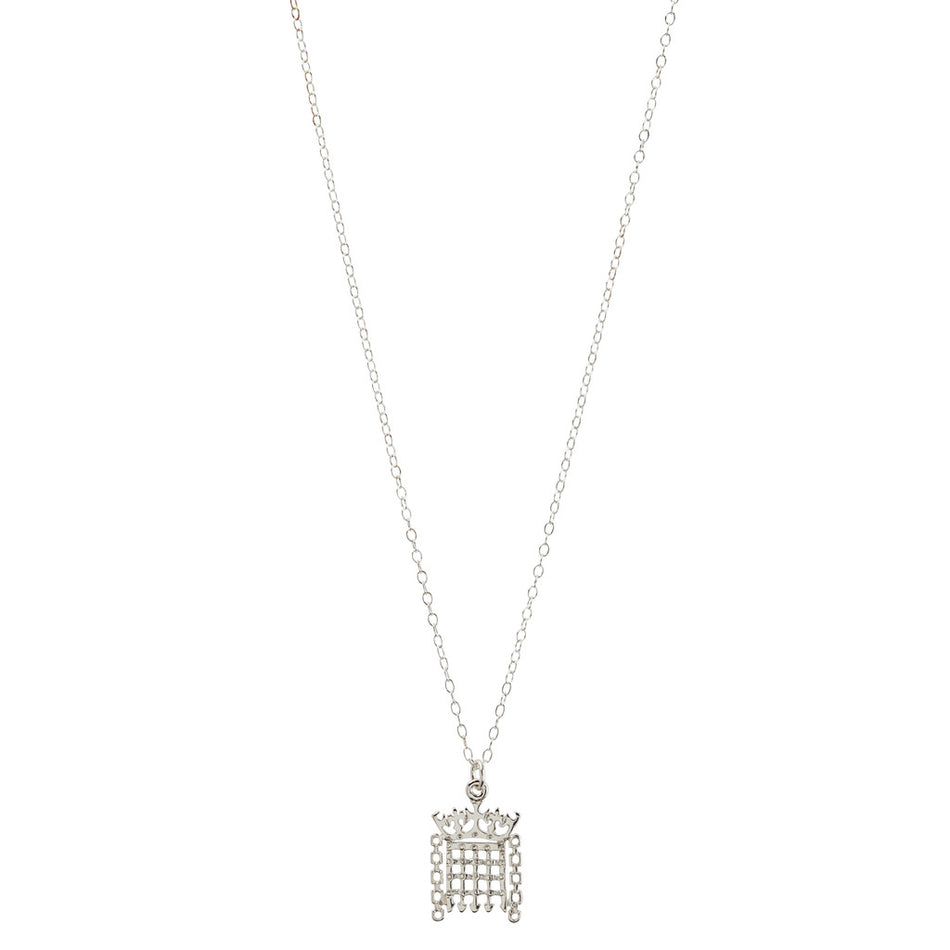 Sterling Silver Portcullis Pendant Necklace featured image