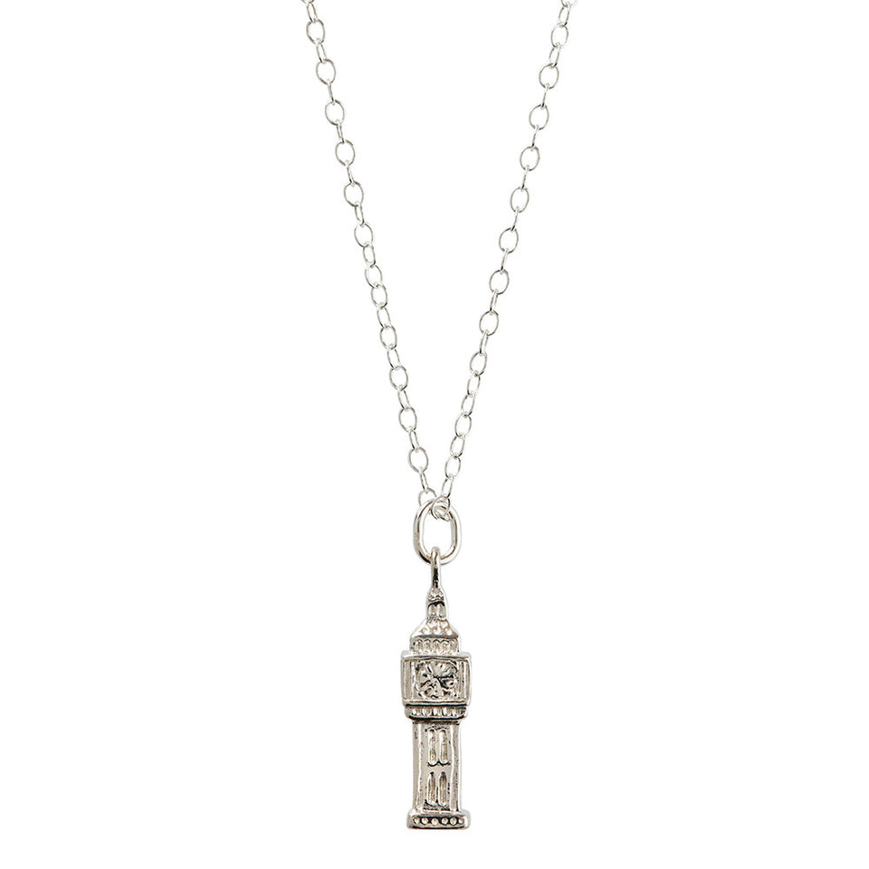 Sterling Silver Big Ben Pendant Necklace featured image