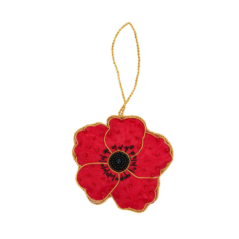 Beaded Poppy Tree Ornament