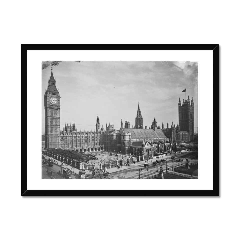 Houses of Parliament from Parliament Square, c.1905 Framed Print featured image