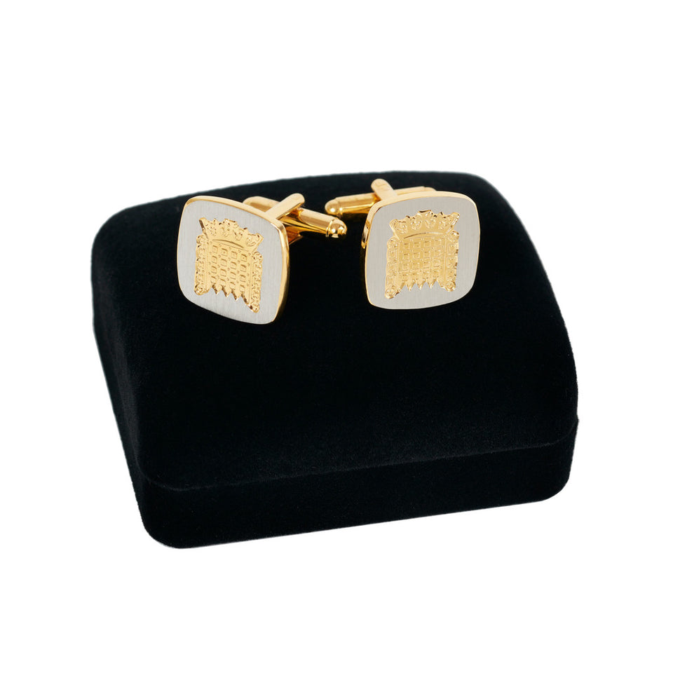 Gold and Silver Portcullis Cufflinks featured image