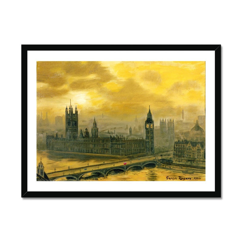 Water Over Westminster Framed Print