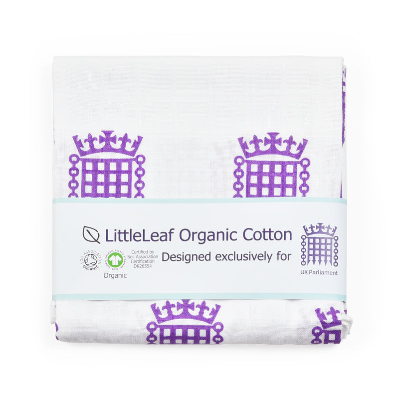 UK Parliament Organic Cotton Muslin Square