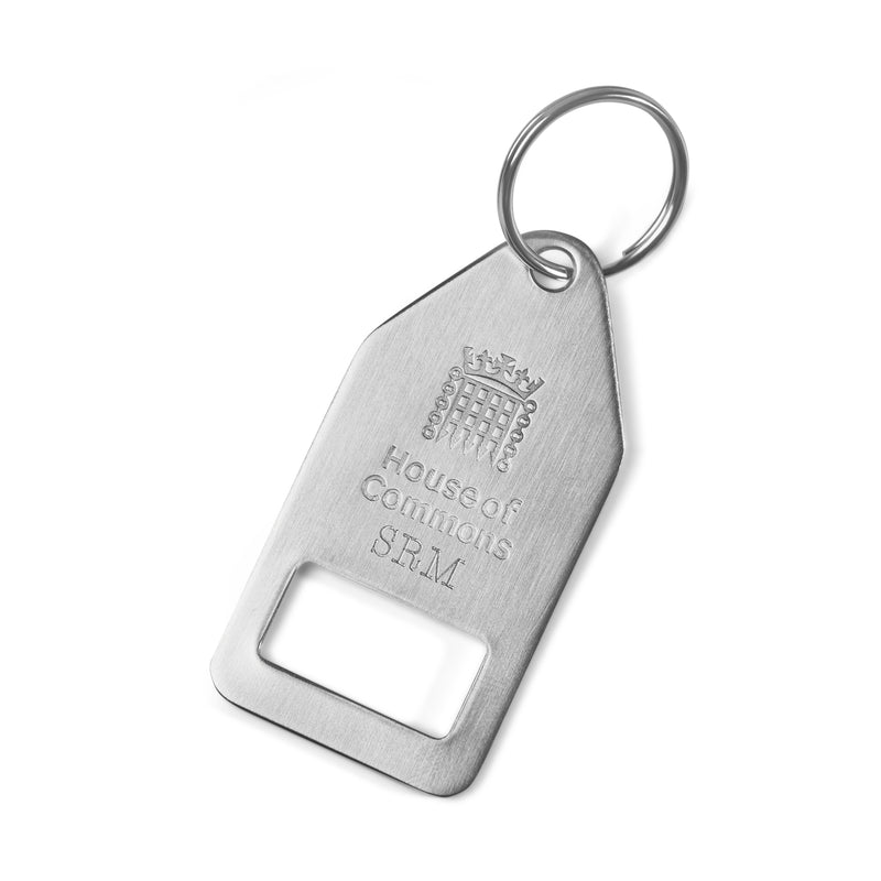 Personalised Sheffield Steel Bottle Opener Keyring