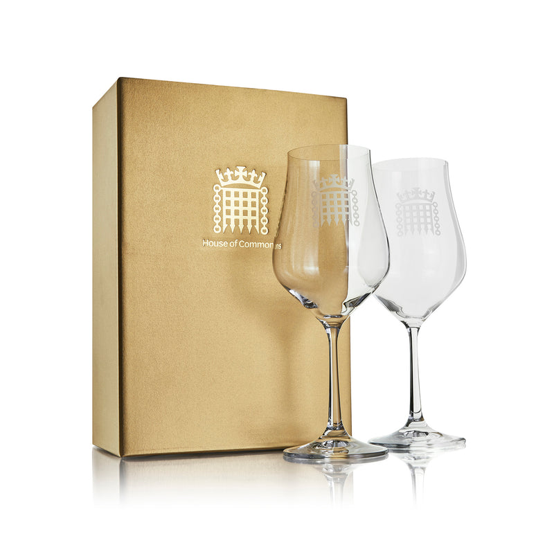 Crystal Portcullis White Wine Glasses