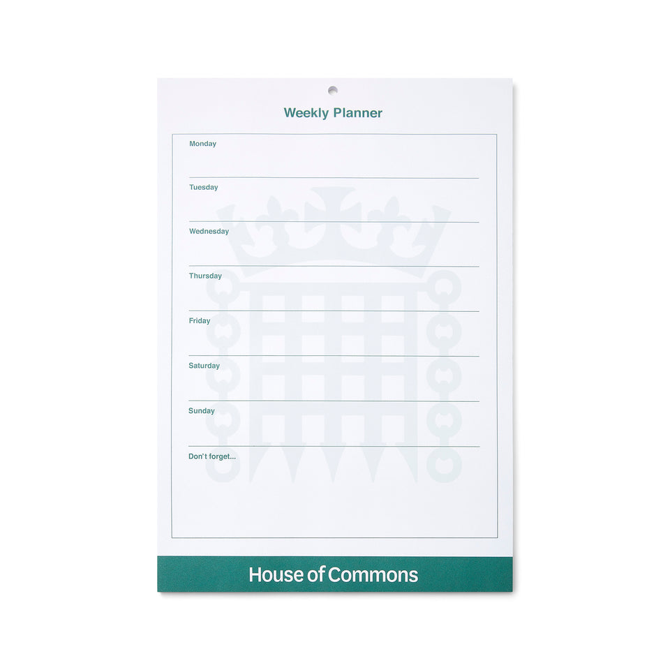 House of Commons Weekly Planner Pad featured image