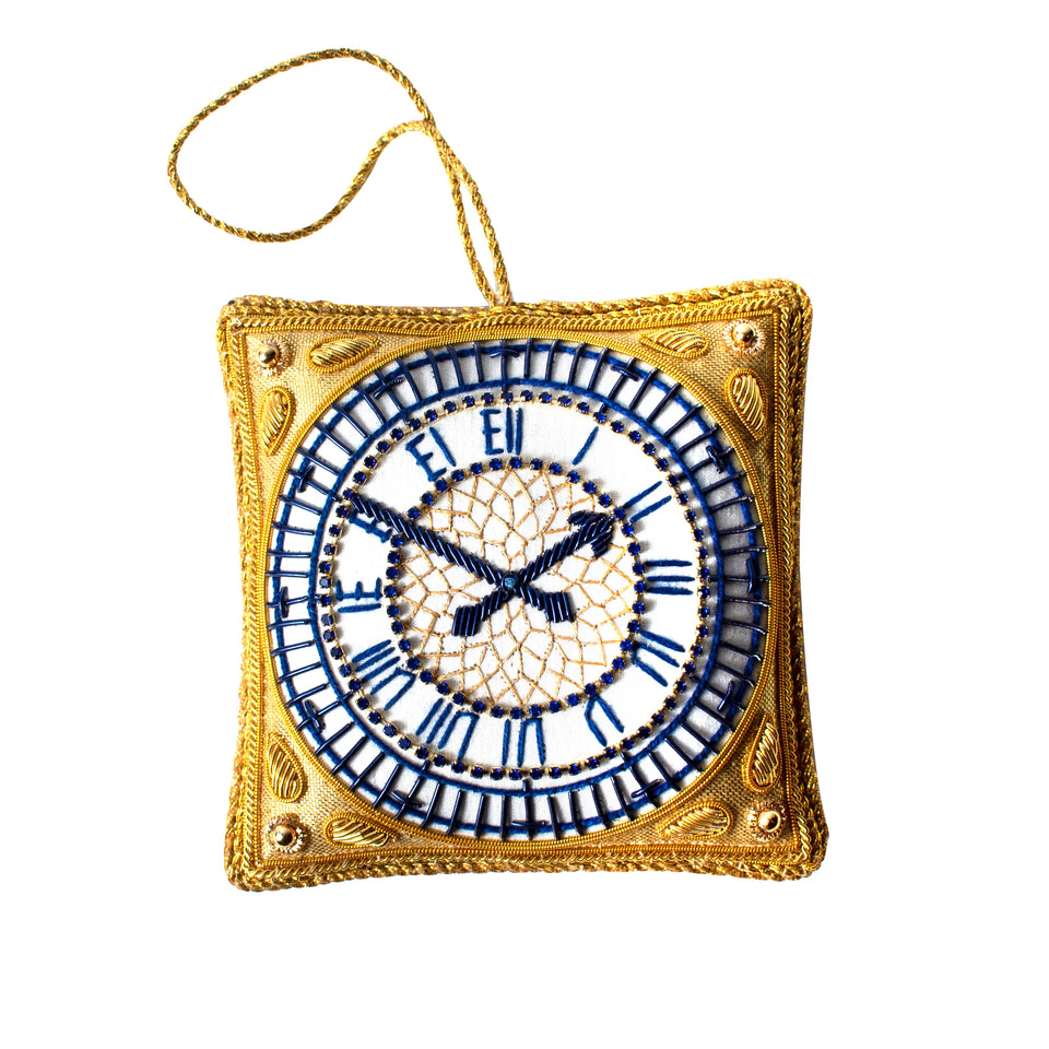 Embroidered Big Ben Clock Face Tree Decoration featured image