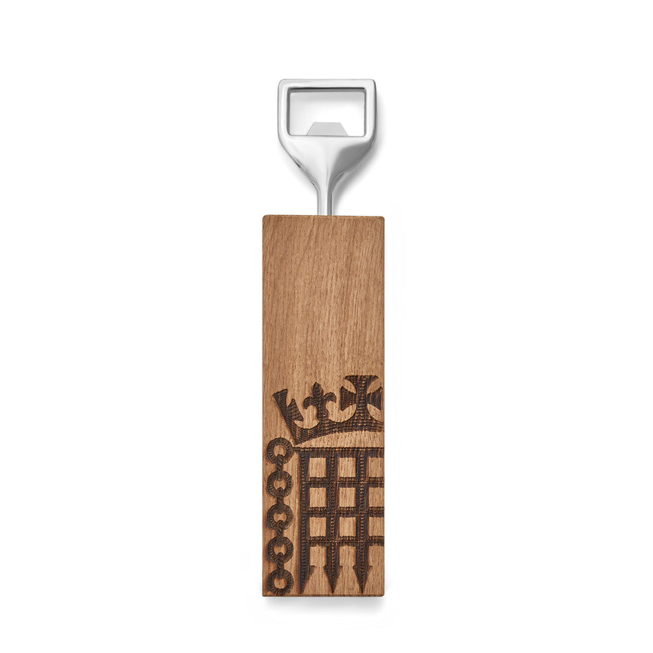 Handcrafted Portcullis Oak Bottle Opener featured image