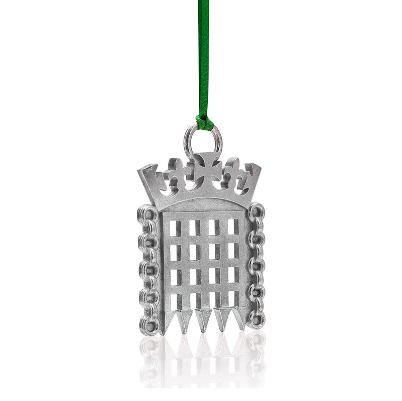 Crowned Portcullis Pewter Decoration