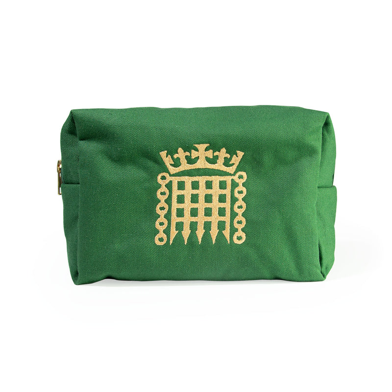 Green Canvas Portcullis Wash Bag