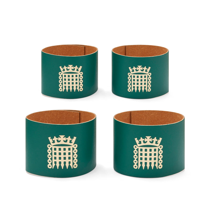 Set of Four Leather Napkin Rings