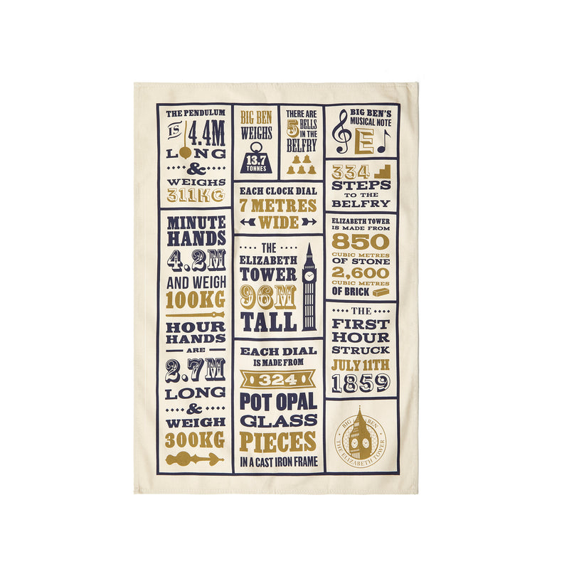 Big Ben Facts Tea Towel