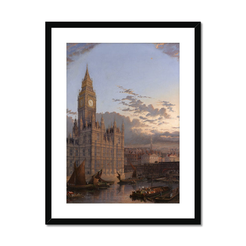 The Building of Westminster Bridge Framed & Mounted Print